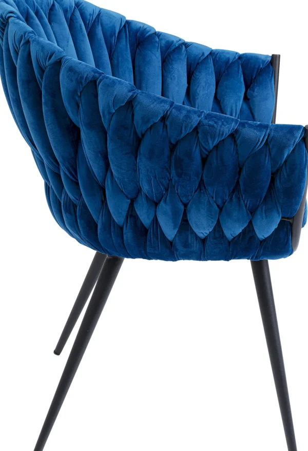 SEDIA CON BRACCIOLI KNOT BLU - KARE