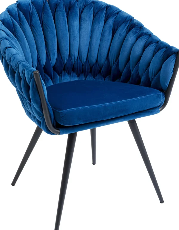 SEDIA CON BRACCIOLI KNOT BLU - KARE