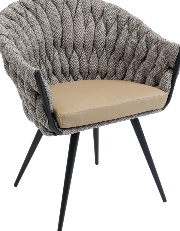 SEDIA CON BRACCIOLI KNOT TWEED - KARE
