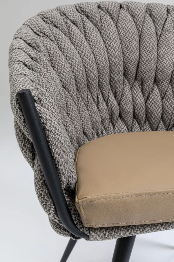 SEDIA CON BRACCIOLI KNOT TWEED - KARE