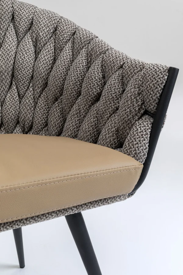 SEDIA CON BRACCIOLI KNOT TWEED - KARE