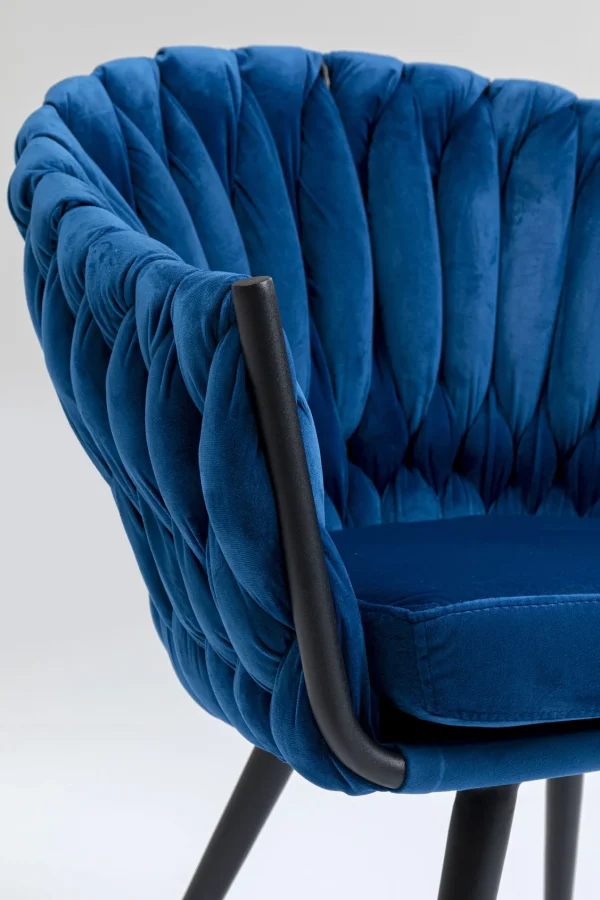 SEDIA CON BRACCIOLI KNOT BLU - KARE