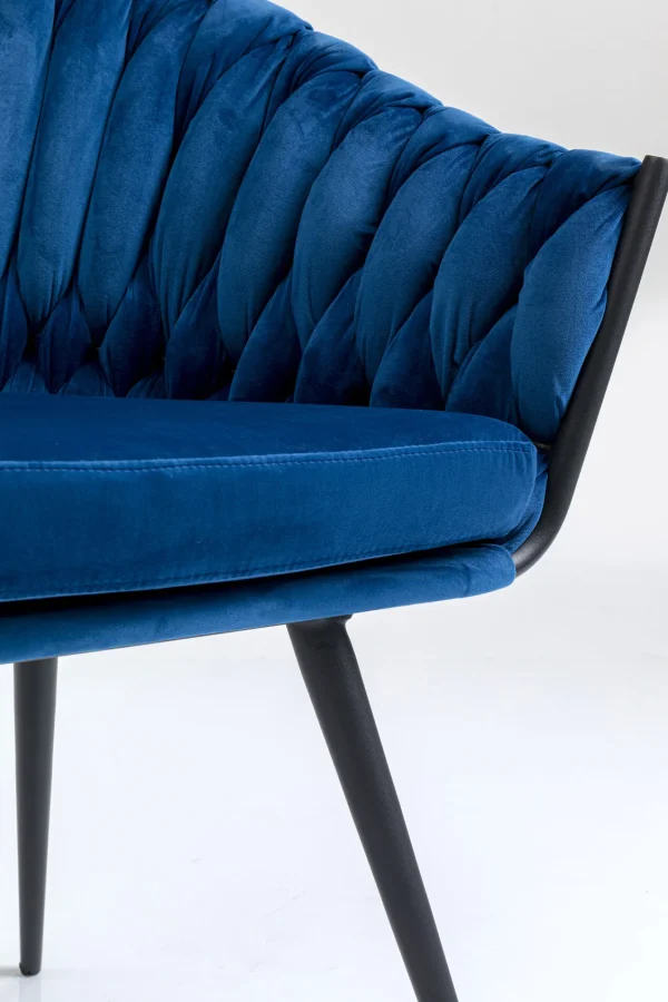 SEDIA CON BRACCIOLI KNOT BLU - KARE