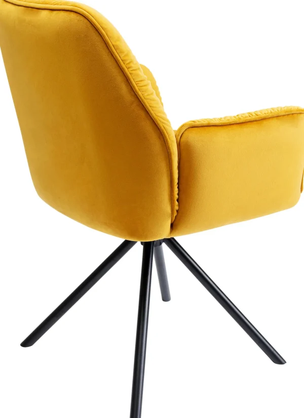 SEDIA CON BRACCIOLI MILA GIALLO - KARE