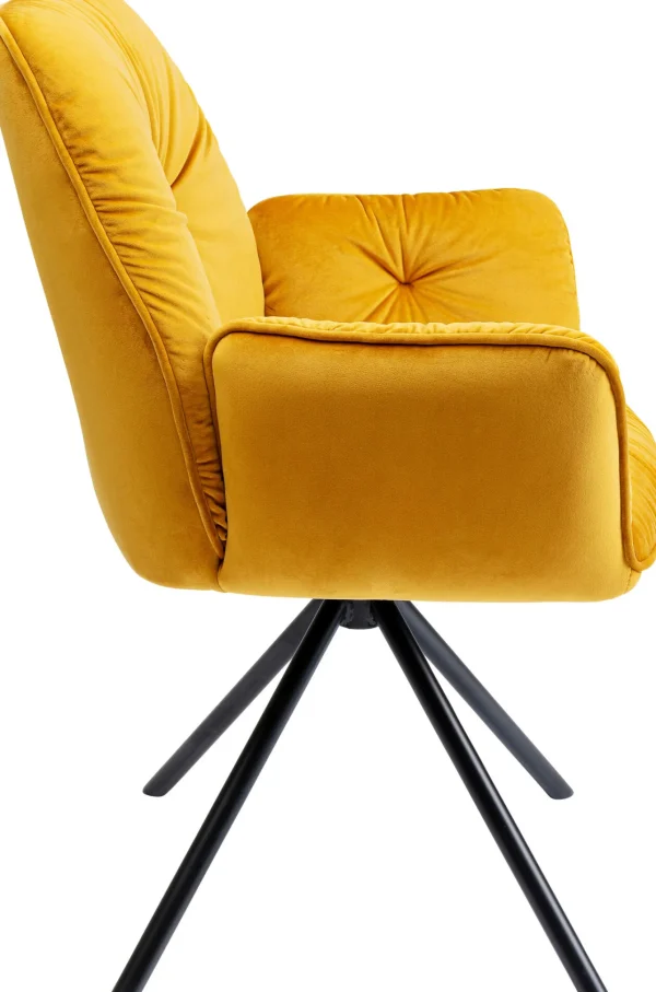 SEDIA CON BRACCIOLI MILA GIALLO - KARE
