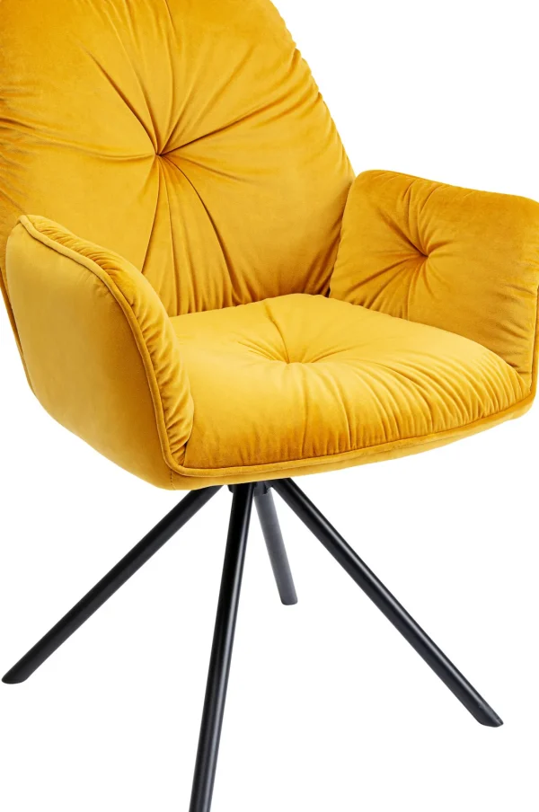SEDIA CON BRACCIOLI MILA GIALLO - KARE