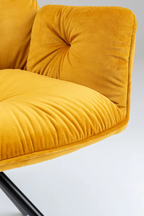 SEDIA CON BRACCIOLI MILA GIALLO - KARE