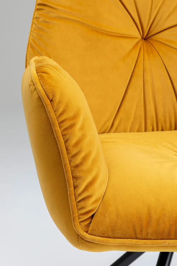 SEDIA CON BRACCIOLI MILA GIALLO - KARE