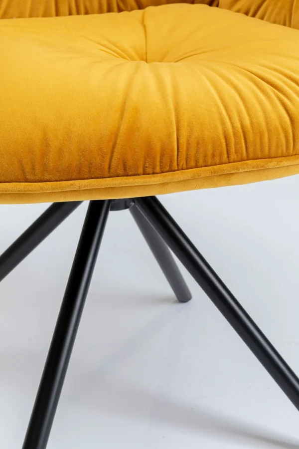 SEDIA CON BRACCIOLI MILA GIALLO - KARE