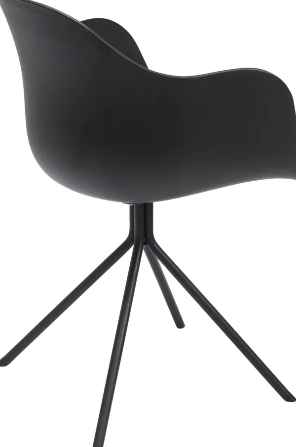 Sedia con braccioli nera Bel Air  - KARE