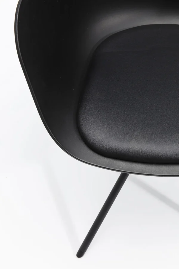 Sedia con braccioli nera Bel Air  - KARE