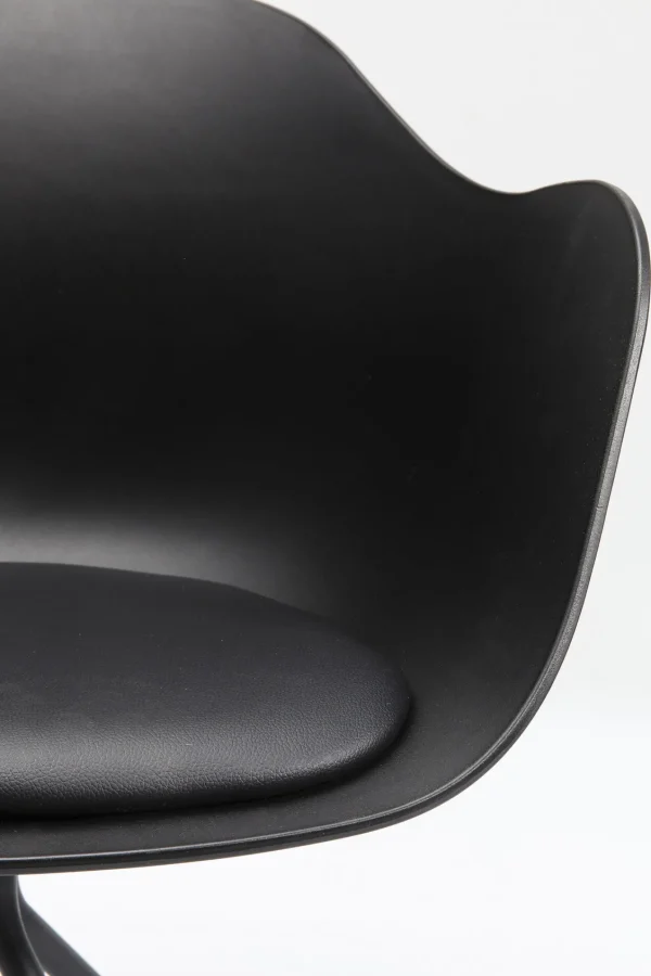Sedia con braccioli nera Bel Air  - KARE