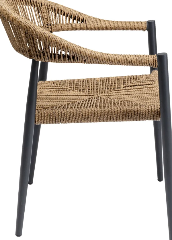 Sedia con braccioli Palma beige - KARE