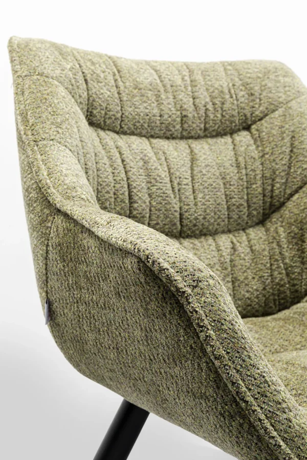 Sedia con braccioli Thelma Melange Verde - KARE