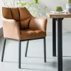 Sedia con braccioli ThinkThank marrone - KARE