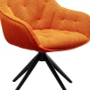 Sedia girevole Carlito Mesh arancione - KARE