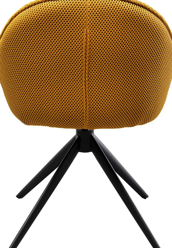 Sedia girevole Carlito Mesh giallo - KARE