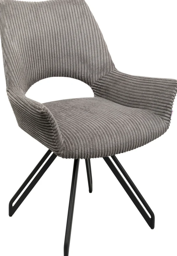 Sedia girevole Rich grigio scuro - KARE