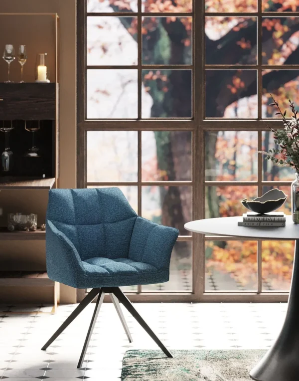 Sedia girevole Thinktank Blu - KARE