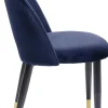 Sedia Iris in velluto blu (2/set) - KARE