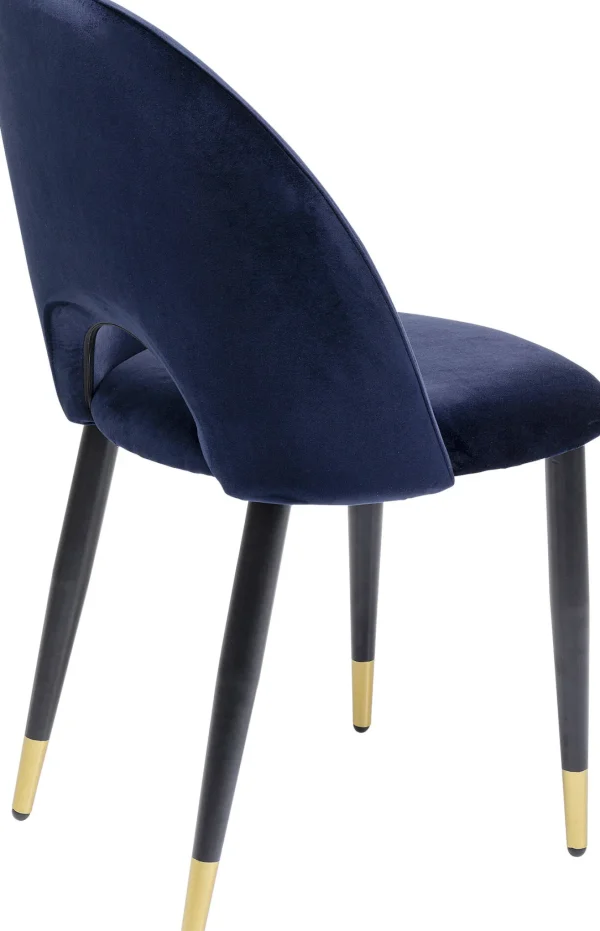 Sedia Iris in velluto blu (2/set) - KARE