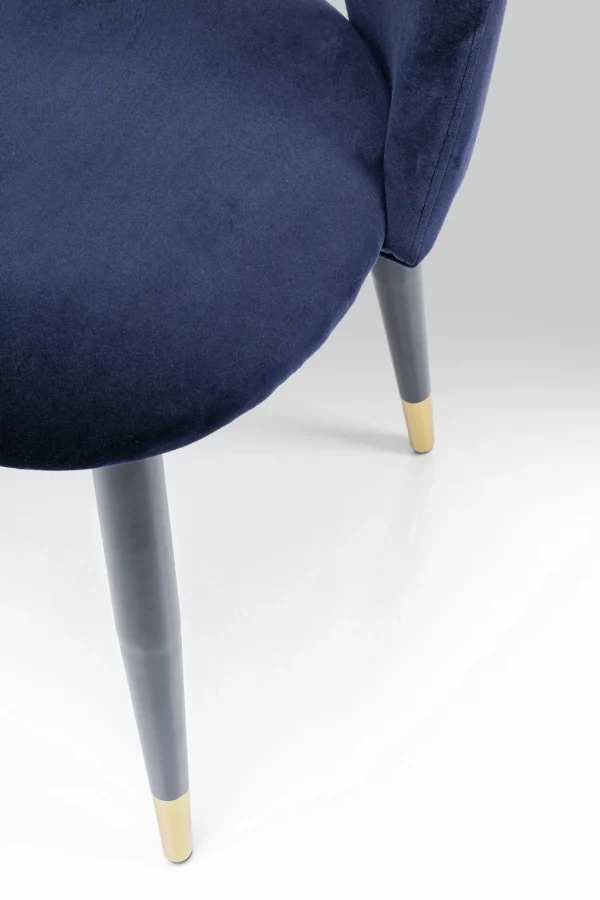 Sedia Iris in velluto blu (2/set) - KARE