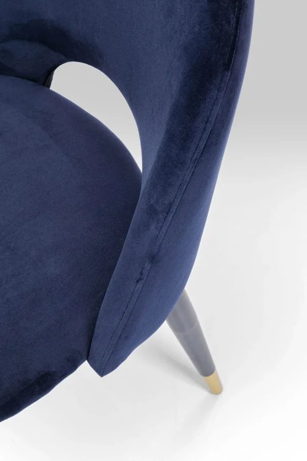 Sedia Iris in velluto blu (2/set) - KARE