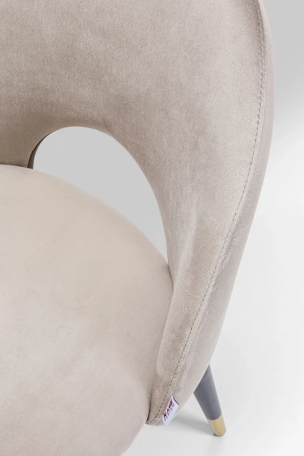 Sedia Iris Velluto Beige - KARE