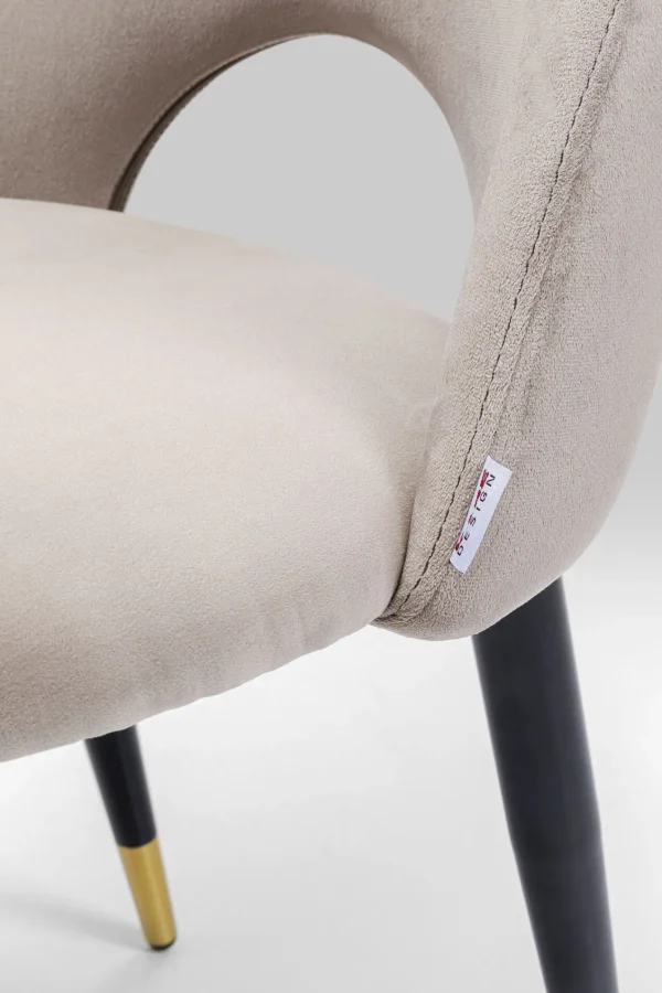 Sedia Iris Velluto Beige - KARE
