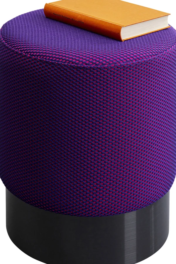 Sgabello Jody Lila Mesh nero Ø35cm - KARE