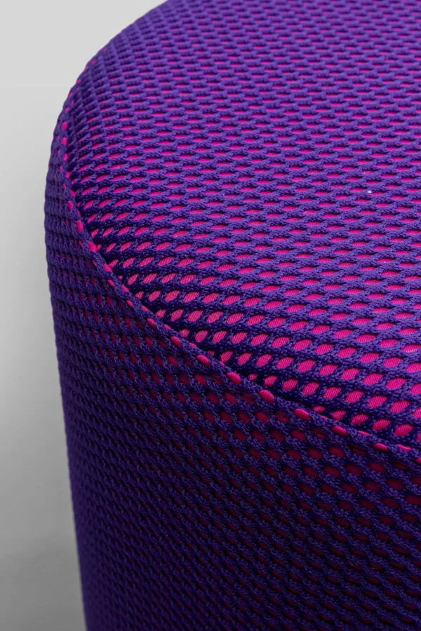 Sgabello Jody Lila Mesh nero Ø35cm - KARE