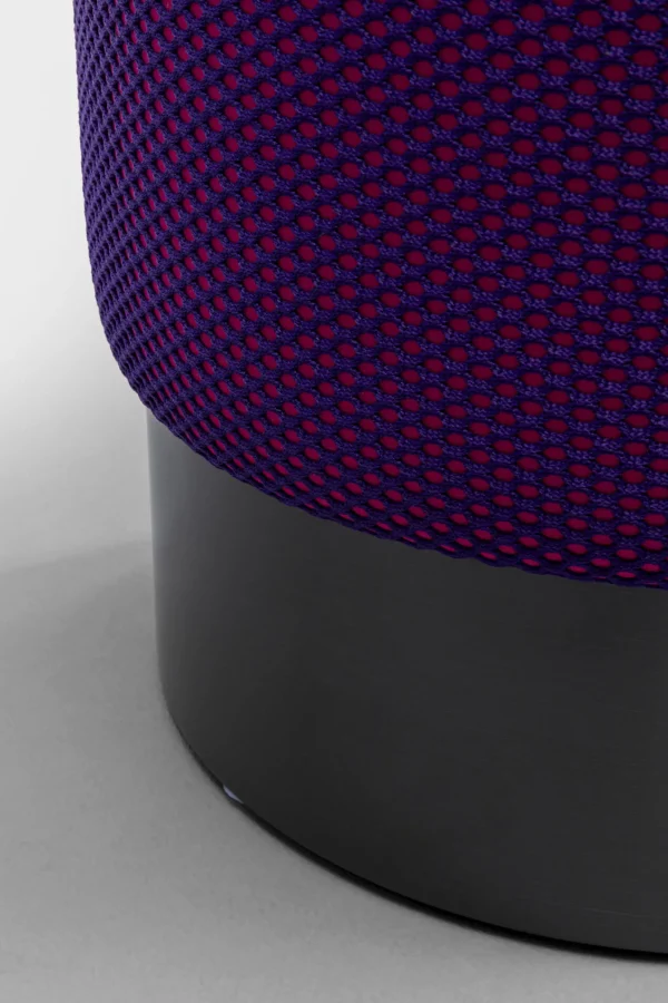Sgabello Jody Lila Mesh nero Ø35cm - KARE