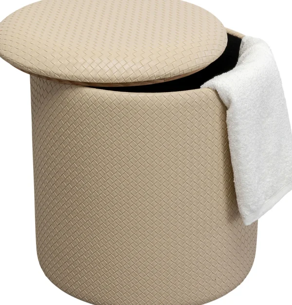 Sgabello Venezia Storage Crema Ø40cm - KARE