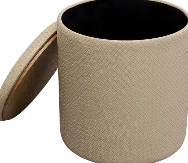 Sgabello Venezia Storage Crema Ø40cm - KARE