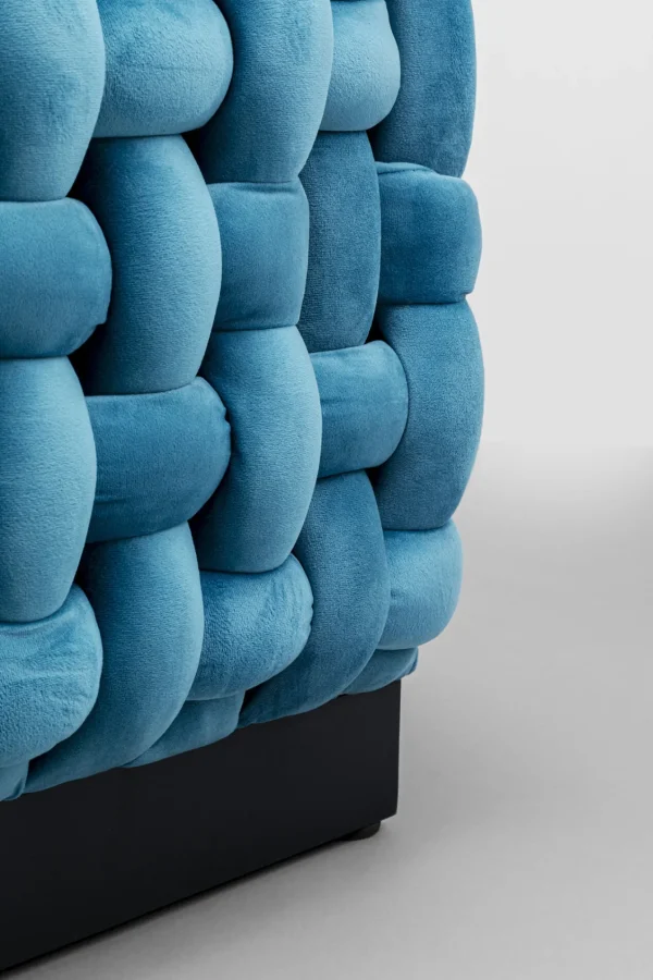 Sgabello Weave Square blu 47x47cm - KARE