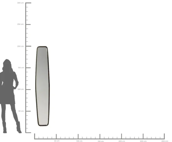 SPECCHIO CLIP NERO 32X177CM - KARE