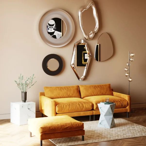 Specchio Hologram argento 117x68 cm - KARE