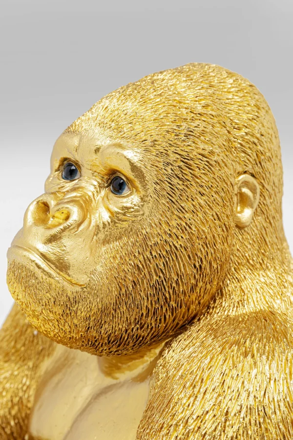 Statua "GORILLA" maggiordomo con vassoio color oro - KARE