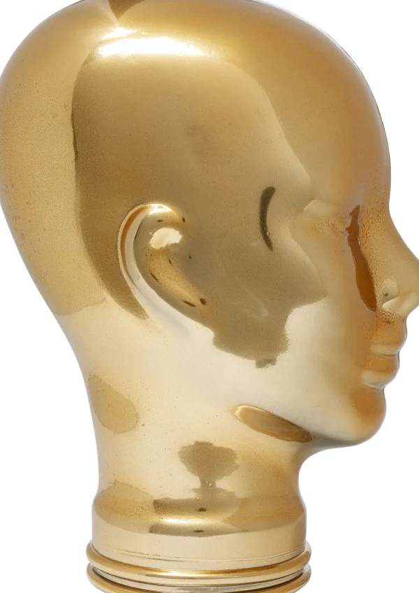 Supporto per cuffie a forma di testa color oro - KARE