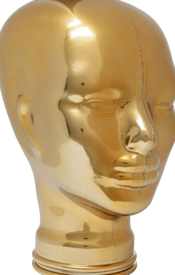 Supporto per cuffie a forma di testa color oro - KARE