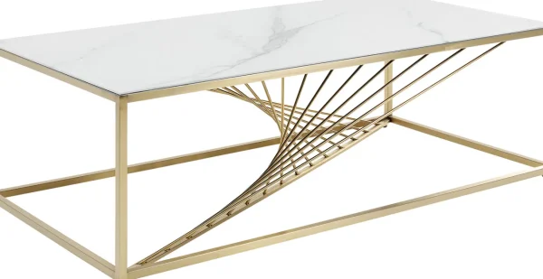 TAVOLINO DA CAFFÈ ART MARBLE VETRO 140X70CM - KARE