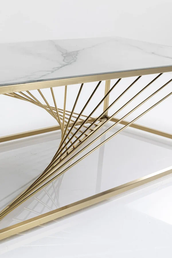 TAVOLINO DA CAFFÈ ART MARBLE VETRO 140X70CM - KARE
