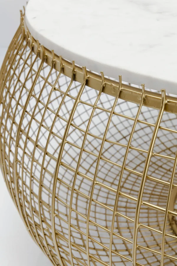 Tavolino da caffè Cesta marmo-oro 100 cm - KARE