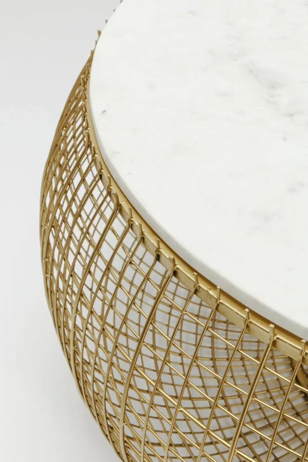 Tavolino da caffè Cesta marmo-oro 100 cm - KARE