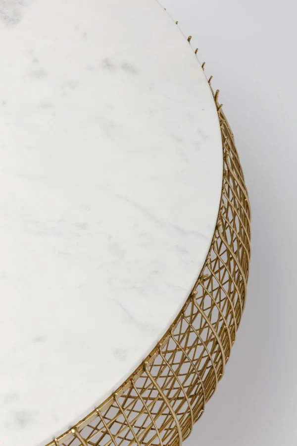 Tavolino da caffè Cesta marmo-oro 100 cm - KARE