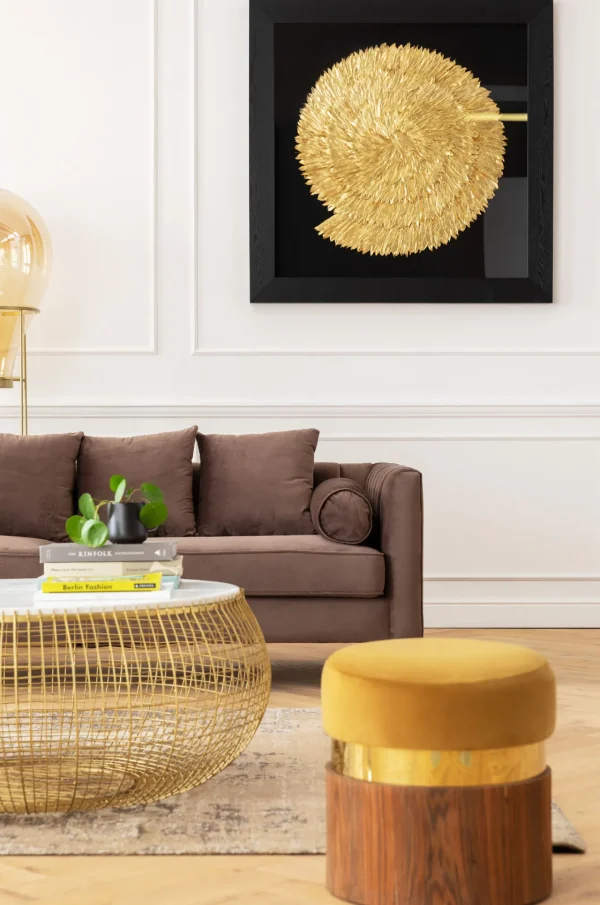 Tavolino da caffè Cesta marmo-oro 100 cm - KARE