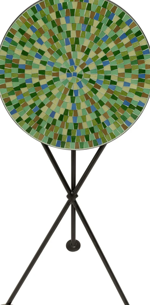 Tavolino da caffè Clack Mosaic verde blu Ø35cm - KARE