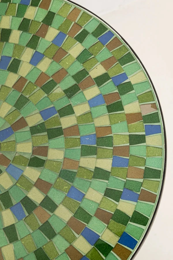 Tavolino da caffè Clack Mosaic verde blu Ø35cm - KARE