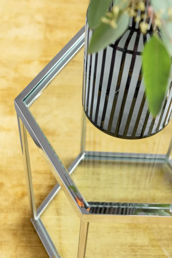 Tavolino Da Caffè Comb Argento 45cm - KARE