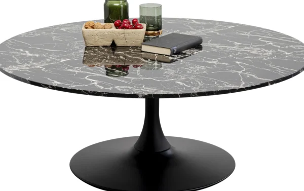 Tavolino da caffé da Salotto Schickeria Marmo Nero Ø110cm - KARE